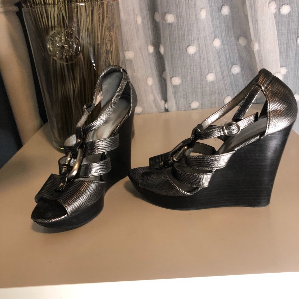 Calvin Klein Dark Wood Wedges